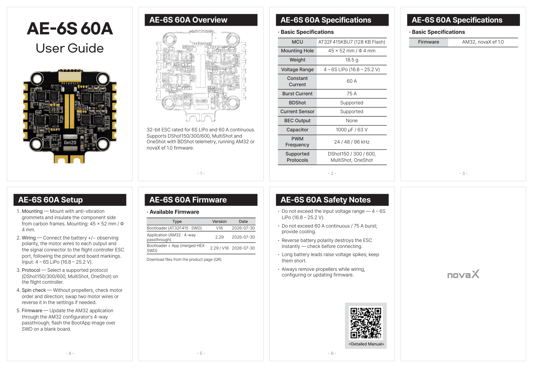 AE-6S 60A user manual (English)